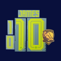 Numeracion JAMES #10 Colombia Visita 2026/27 | Name Set Deko Graphics