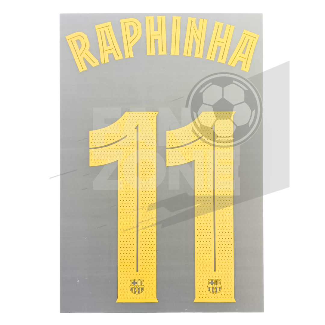 RAPHINHA FC Barcelona Home champions League cup Nameset Player issue 25/26 home Stahls TPT