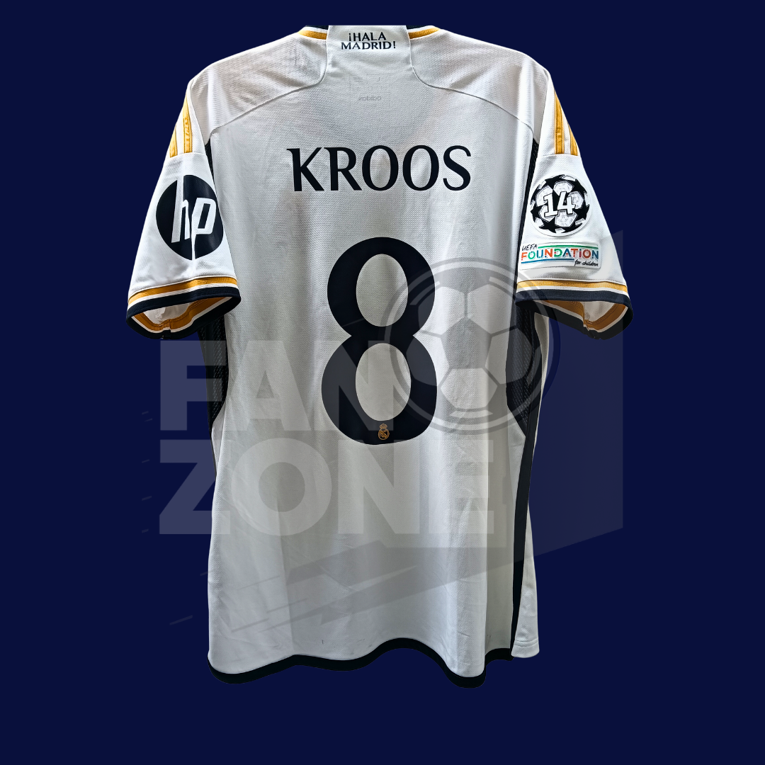 Jersey Real Madrid 23/24 Final Londres – Toni Kroos #8 – Edición Coleccionista Adidas Climacool|Nueva|*LARGE*