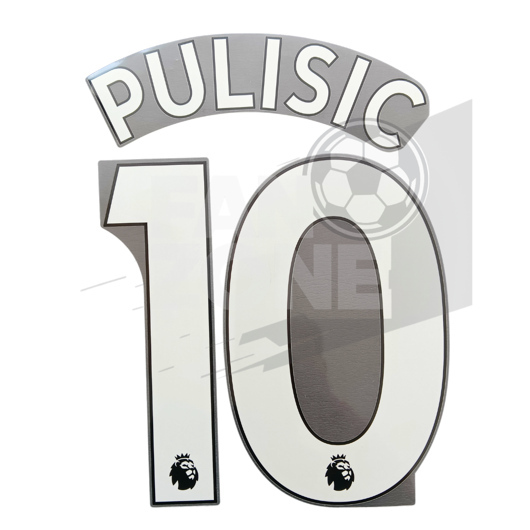 Official PULISIC #10 White Name Set – Chelsea FC 2021 kit | Premier League Player issue Avery Dennison