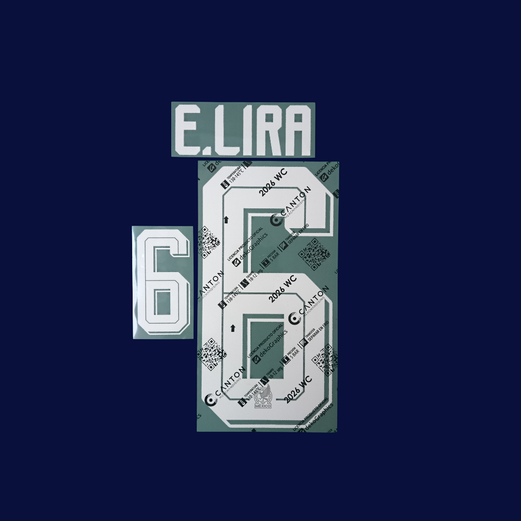 Numeración ERIK LIRA #6 México TERCERO Mundial 2026 | Canton version jugador