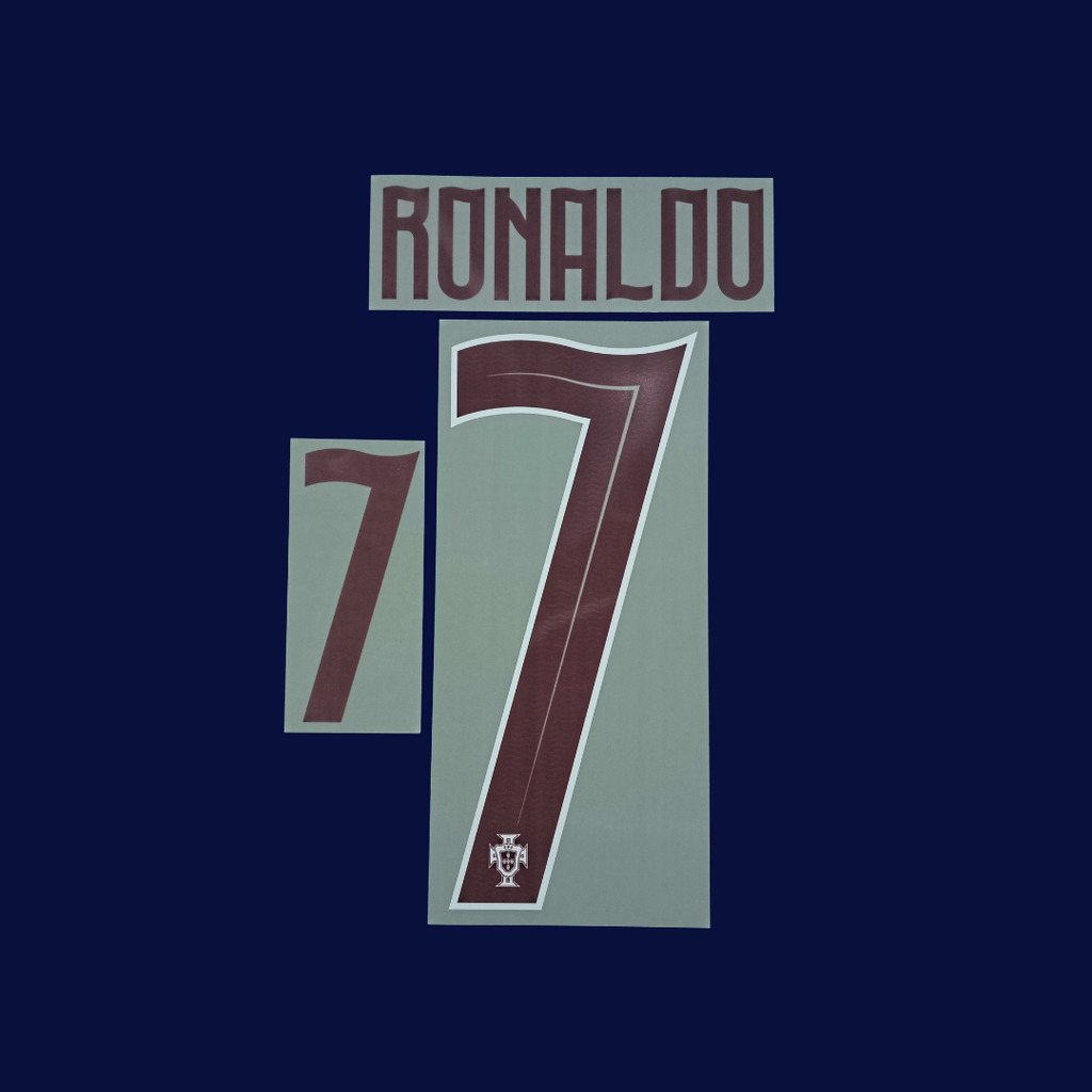Numeracion RONALDO #7 Portugal Visita 2026/27 | Name Set Player Issue Stilscreen