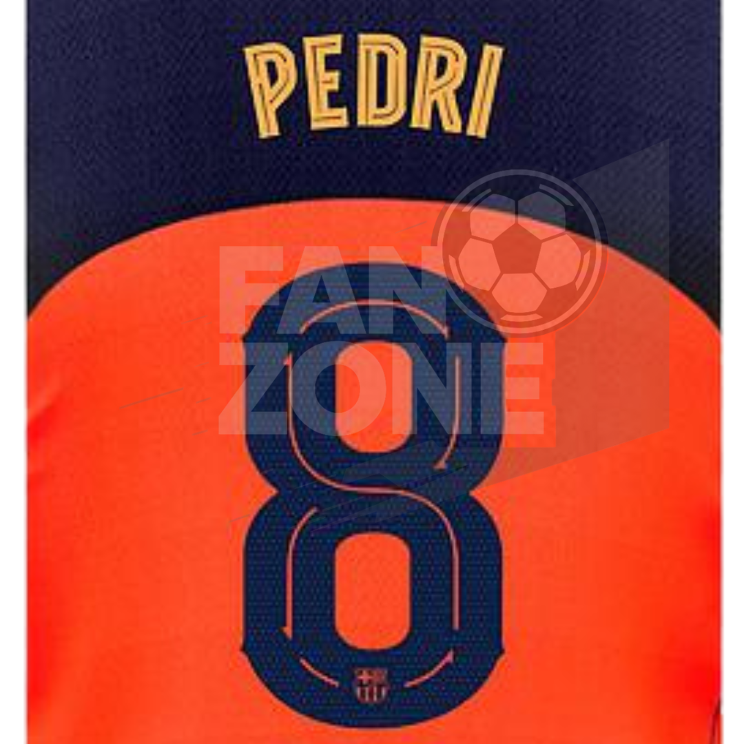 Official PEDRI #8 Name Set – FC Barcelona Third Kit 2025/26 Total 90 | Champions League cup Player issue Stahls TPT