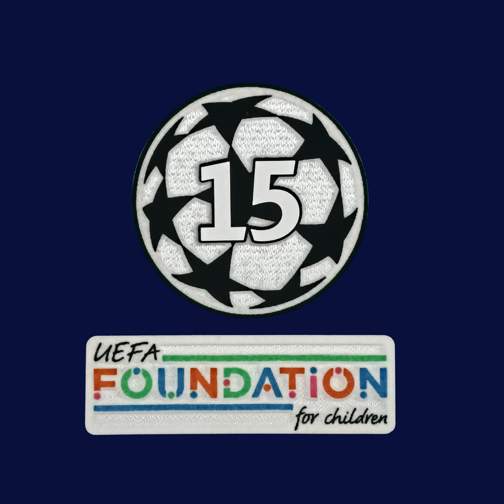 Kit Parches Champions League Real Madrid 2026/27 | Starball 15 + UEFA Foundation Sporting iD Player Issue