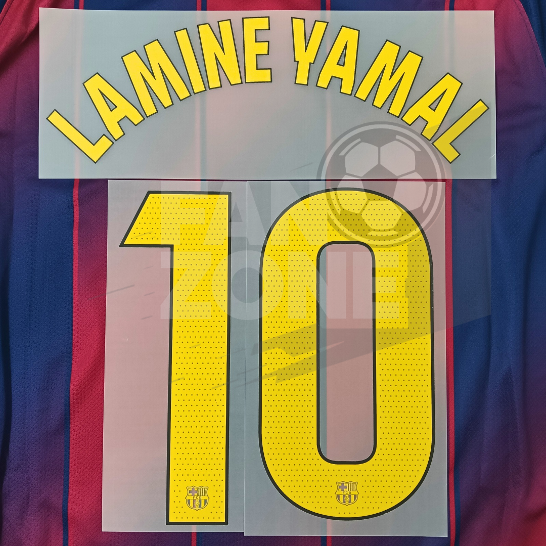 LAMINE YAMAL 10 Home nameset for La Liga 25/26 authentic player issue