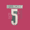 Numeración Jude BELLINGHAM #5 Real Madrid 2026/27 tercero | Copa Champions League | Avery Dennison