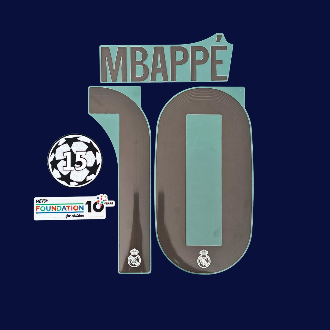 Kit MBAPPE Real Madrid 2025/26 Local | Numeracion y Parches Champions League