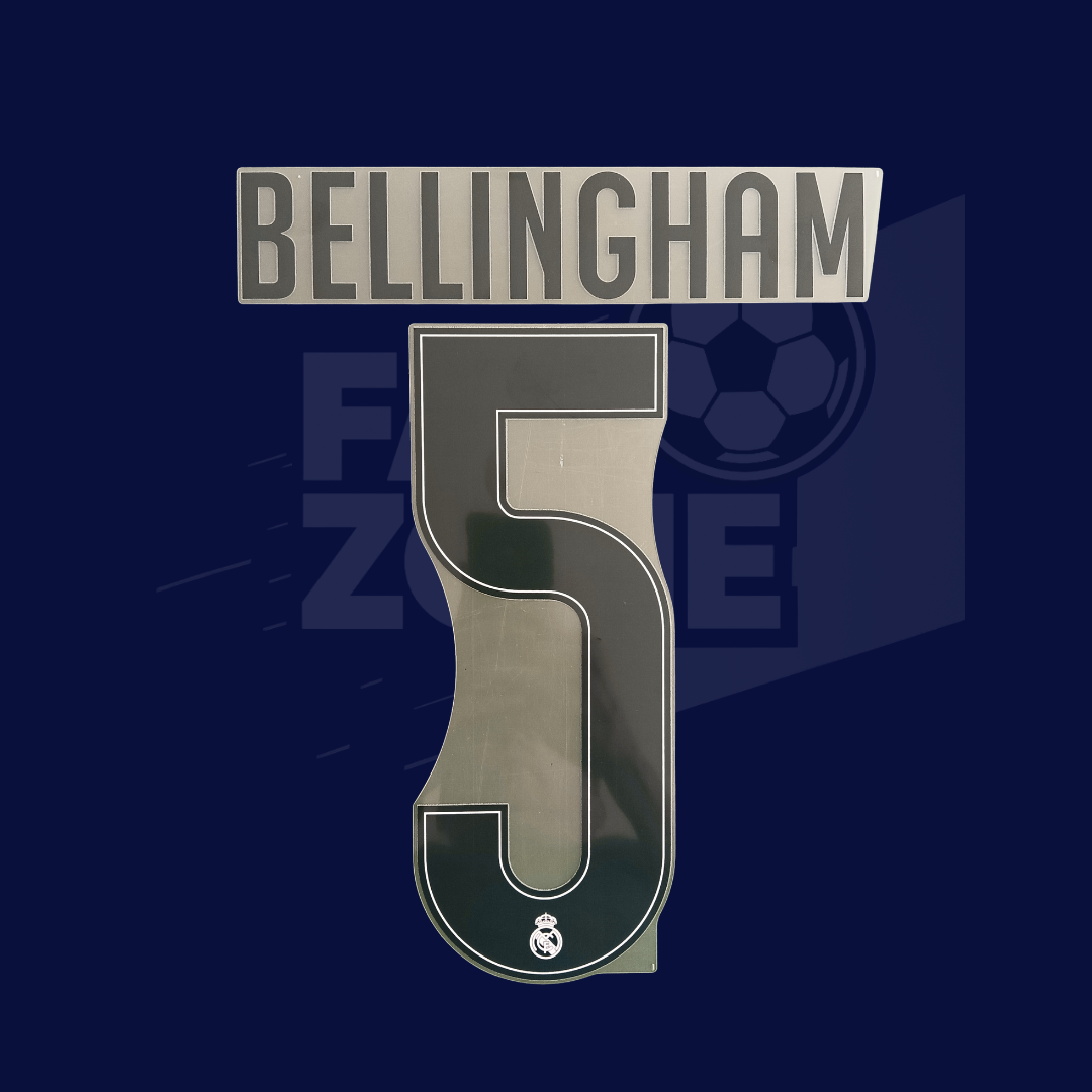 Numeración Jude BELLINGHAM #5 Real Madrid 2026/27 local | Copa Champions League | Avery Dennison