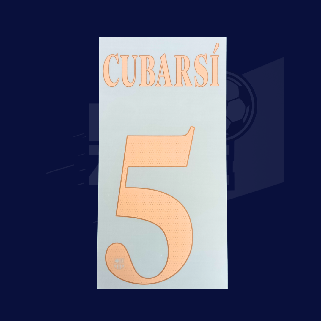 Numeración CUBARSI #5 FC Barcelona 2026/27 visita copa UCL| MAMBA Player Issue Stahls