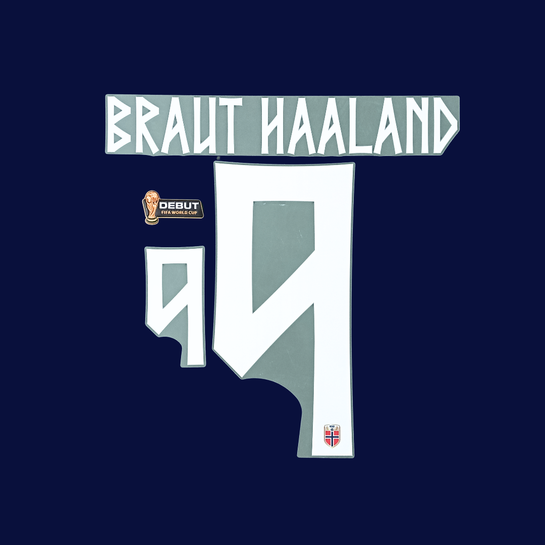 Numeracion HAALAND Noruega local 2026/27 | Debut | Name Set Avery Dennison